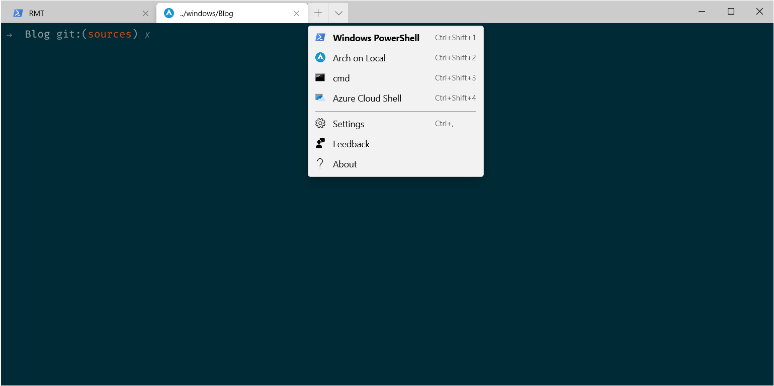 配置完成的windows terminal